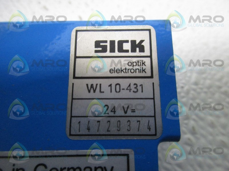 SICK WL10-431 PHOTOELECTRIC PROXIMITY SENSOR  NSNP