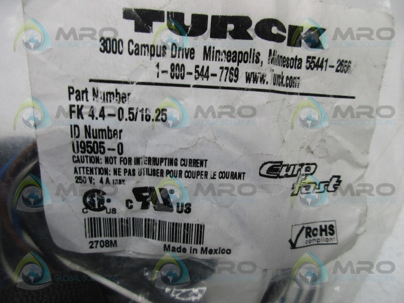 TURCK FK-4.4-0.5/16.25 EUROFAST CONNECTOR  NSMP