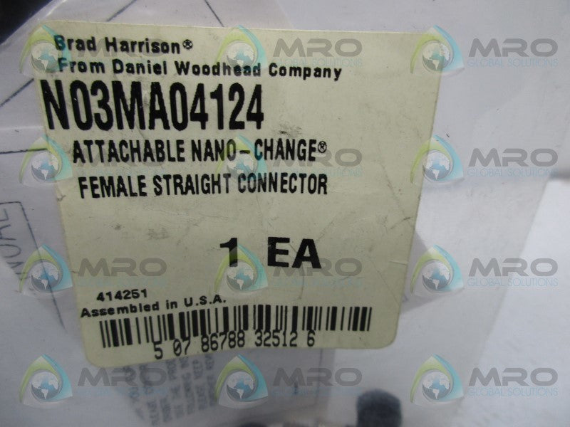 DANIEL WOODHEAD N03MA04124 FEMALE CONNECTOR  NSMP