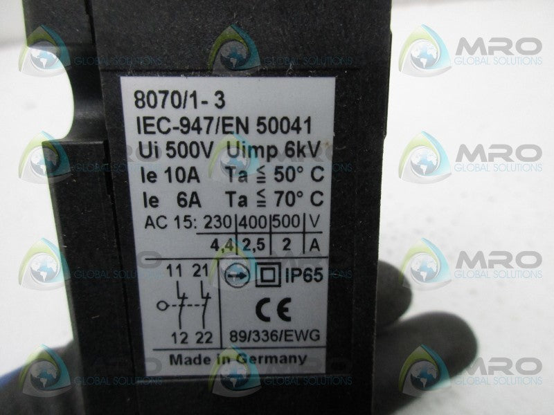TELEMECANIQUE ICE-947/EN50041 LIMIT SWITCH (AS PICTURED)  NSNP
