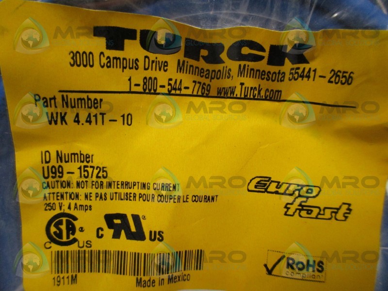 TURCK WK-4.41T-10 CABLE  NSMP