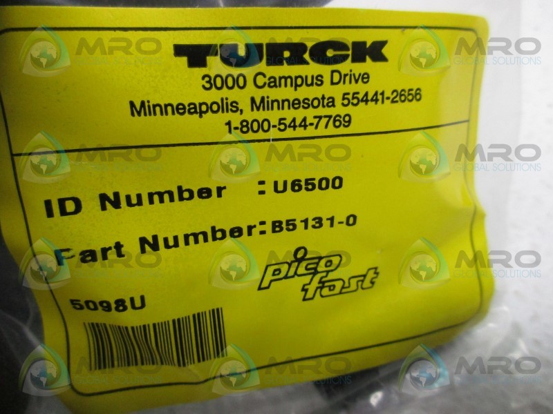 TURCK B5131-0 CONNECTOR * NEW IN FACTORY BAG *