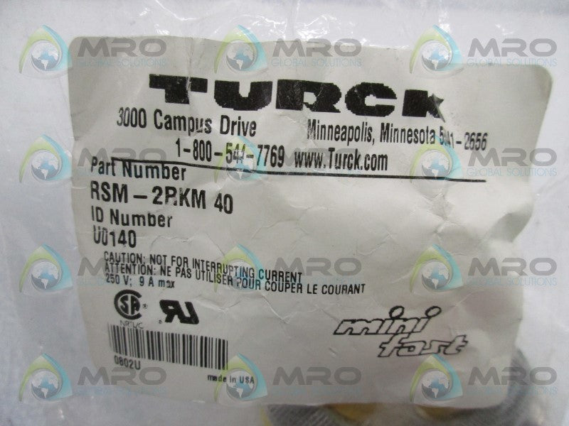 TURCK RSM-2RKM-40 MINI CONNECTOR  NSMP