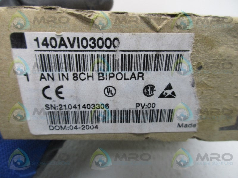 SCHNEIDER ELECTRIC 140AVI03000 ANALOG INPUT  MODULE * FACTORY SEALED *