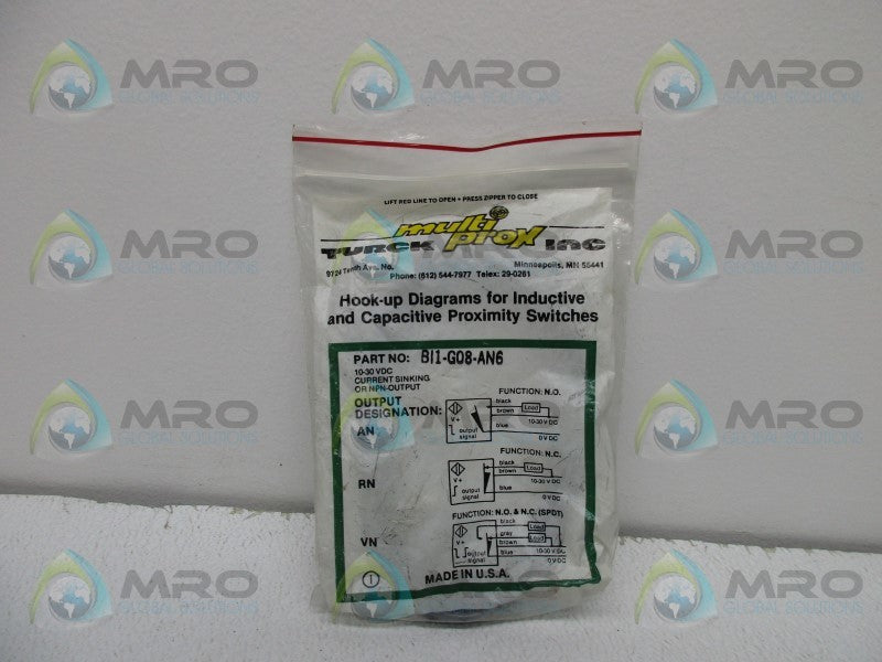 TURCK BI1-G08-AN6 PROXIMITY SWITCH  NSMP