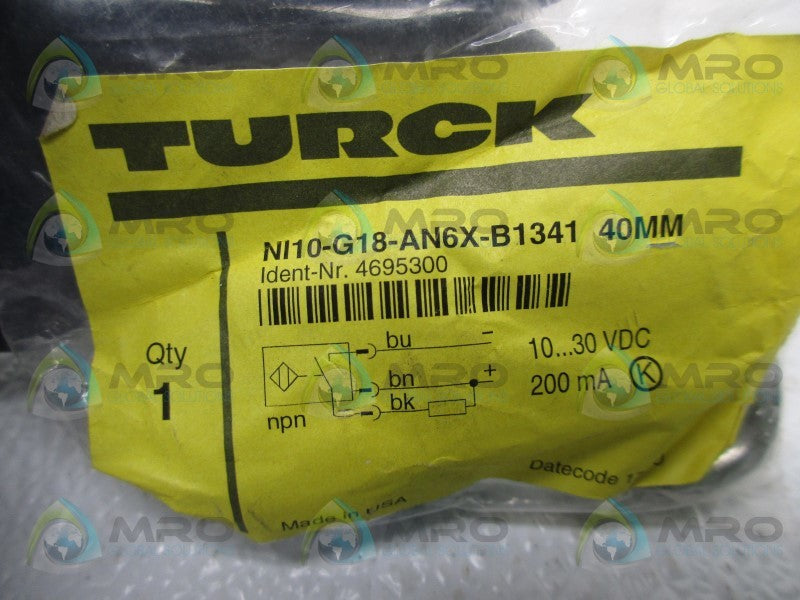 TURCK NI10-G18-AN6X-B1341 40MM PROXIMITY SENSOR  NSMP