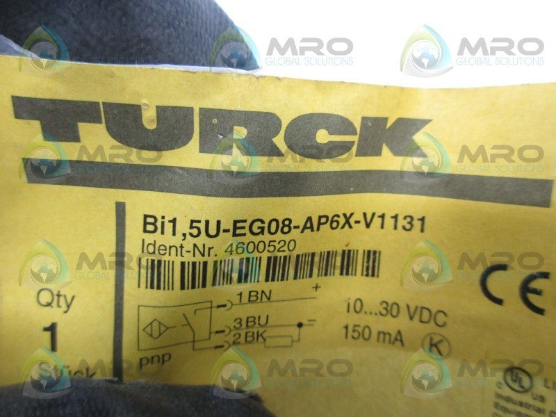 TURCK BI1,5U-EG08-AP6X-V1131 PROXIMITY SENSOR * NEW IN FACTORY BAG *