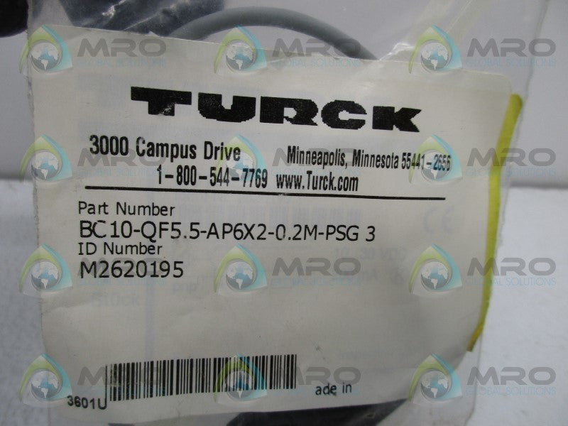 TURCK BC10-QF5.5-AP6X2-0.2M-PSG3 CAPACITIVE SENSOR * NEW IN FACTORY BAG *