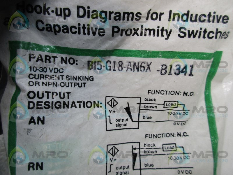 TURCK BI5-G18-AN6X-B1341 PROXIMITY SWITCH * NEW IN FACTORY BAG *