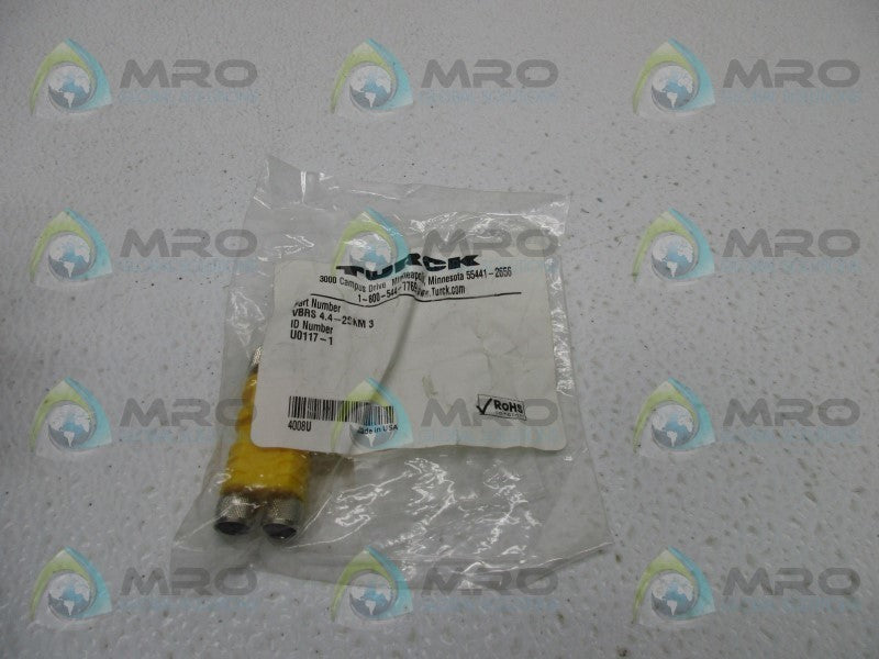 TURCK U0117-1 MOLDED TWIN JUNCTION * NEW IN FACTORY BAG *