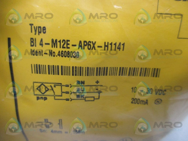 TURCK BI4-M12E-AP6X-H1141 4MM PROXIMITY SENSOR * NEW IN FACTORY BAG *