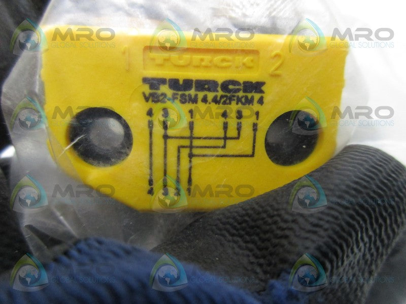 TURCK VB2-FSM-4.4/2FKM.4 MOLDED TWIN JUNCTION * NEW IN FACTORY BAG *