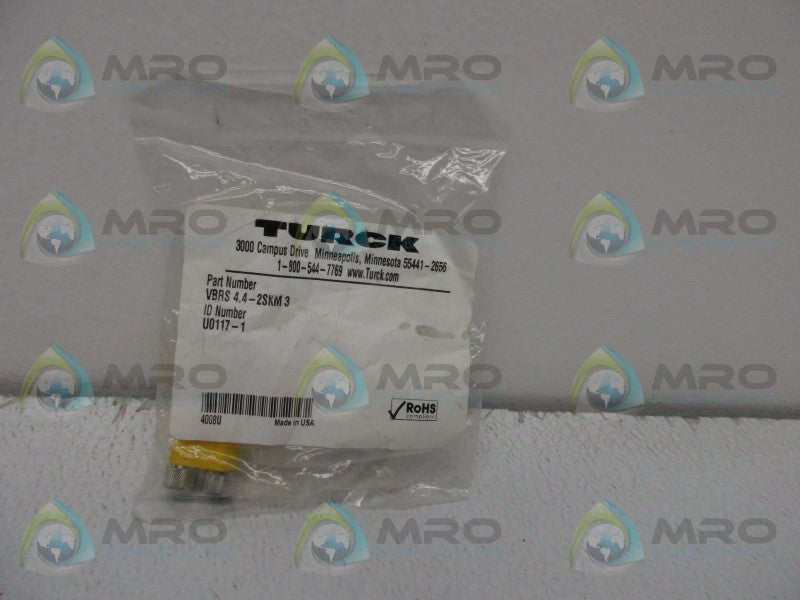 TURCK VBRS4.4-2SKM3 TWIN JUNCTION CORDSET * NEW IN FACTORY BAG *