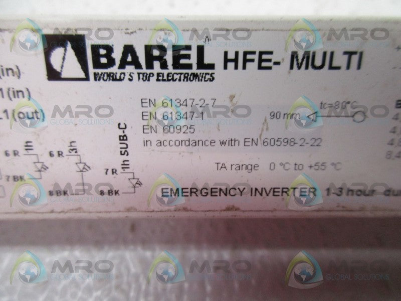 BAREL HFE-MULTI PART#  UNMP