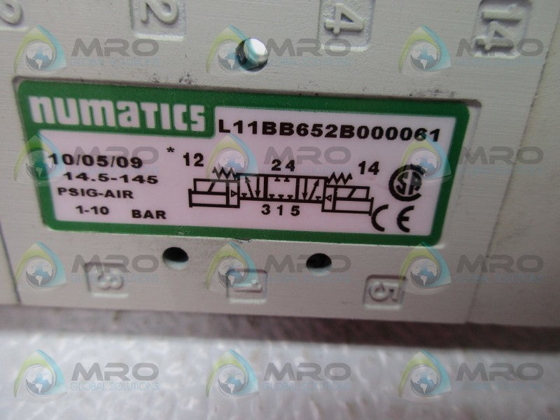 NUMATICS L11BB652B000061 SOLENOID VALVE (AS PICTURED)  UNMP