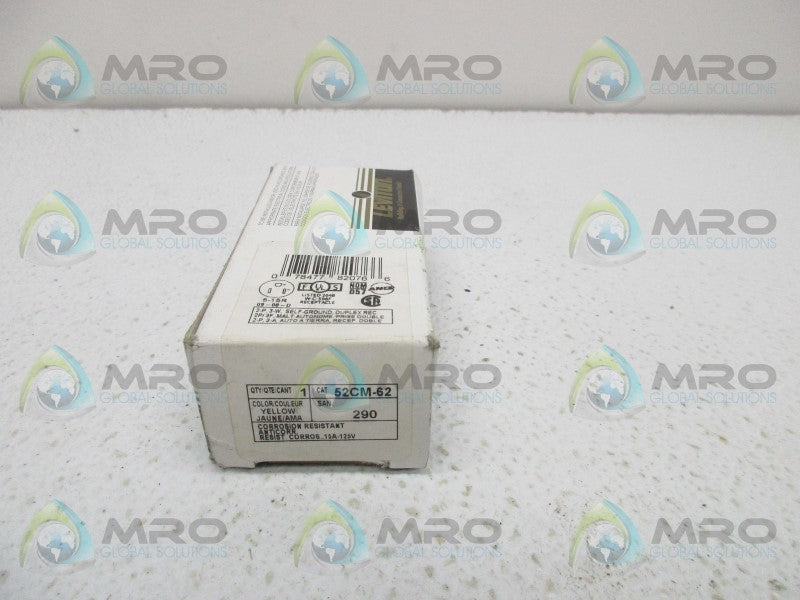 LEVITON 52CM-62 DUPLEX RECEPTACLE  NSMP