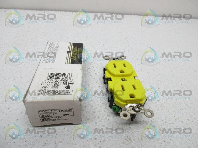 LEVITON 52CM-62 DUPLEX RECEPTACLE  NSMP