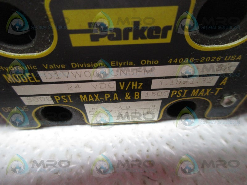 PARKER D1VW004CNJPM SOLENOID VALVE  UNMP