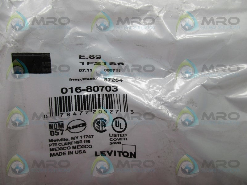 LEVITON 016-80703 DUPLEX RECEPTACLE  NSMP