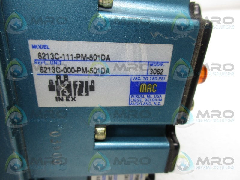 MAC 6213C-111-PM-501DA SOLENOID VALVE (AS PICTURED)  NSNP