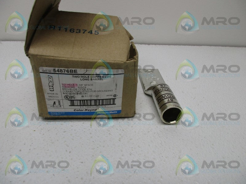 THOMAS & BETTS 54876BE TWO HOLE COPPER LUG (IN BOX)  NSNP