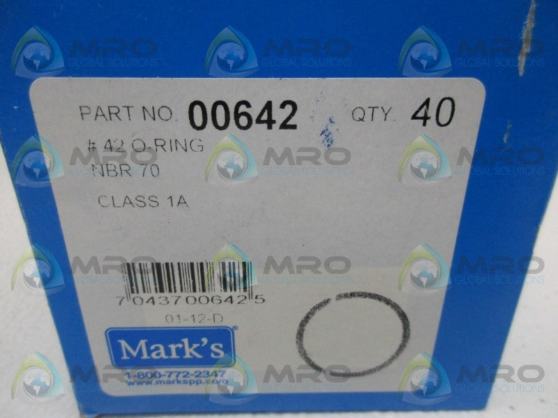 MARK'S 00642 O-RING (BOX OF 40)  NSMP