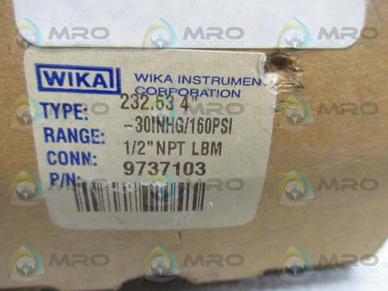 WIKA 9737103 PRESSURE GAUGE -30INHG/160PSI  NSMP