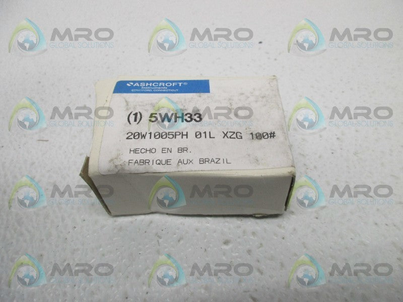 ASHCROFT 20W1005PH01LXZG100 PRESSURE GAUGE  NSMP