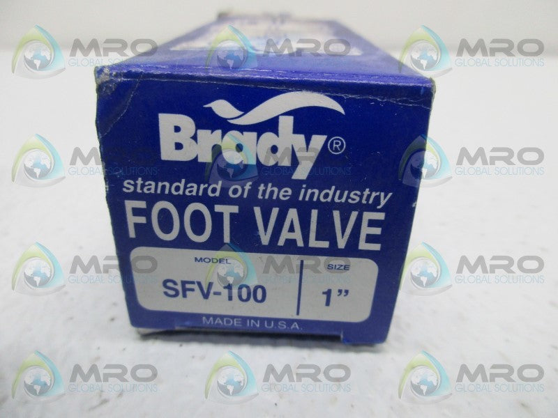 BRADY SFV-100 FOOT VALVE 1"  NSMP
