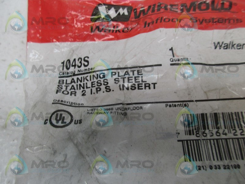 WIREMOLD 1043S BLANKING PLATE  NSMP