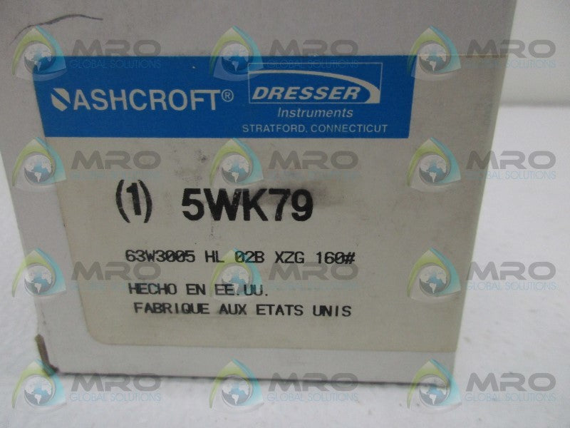 ASHCROFT 5WK79 PRESSURE GAUGE  NSMP