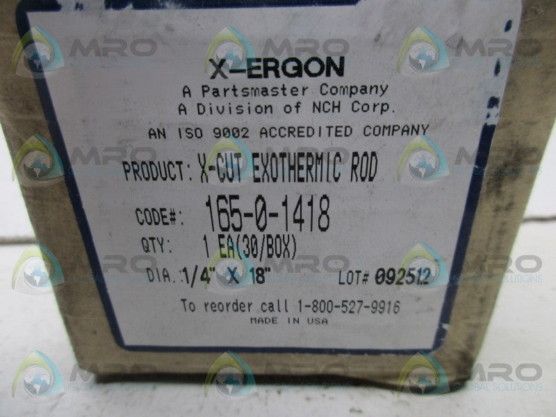 X-ERGON 165-0-1418 X-CUT EXOTHERMIC ROD  NSFS