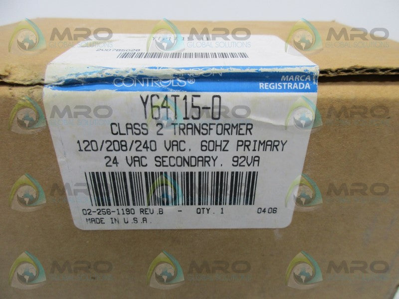 JOHNSON CONTROLS Y64T15-0 TRANSFORMER  NSFS
