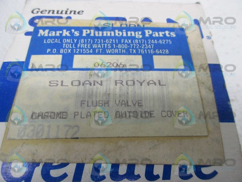 SLOAN 06206 FLUSH VALVE CHROME PLATED OUTSIDE COVER  NSMP