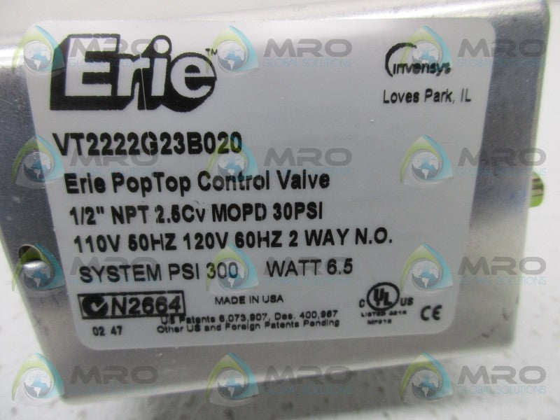 ERIE VT2222G23B020 VALVE  NSMP