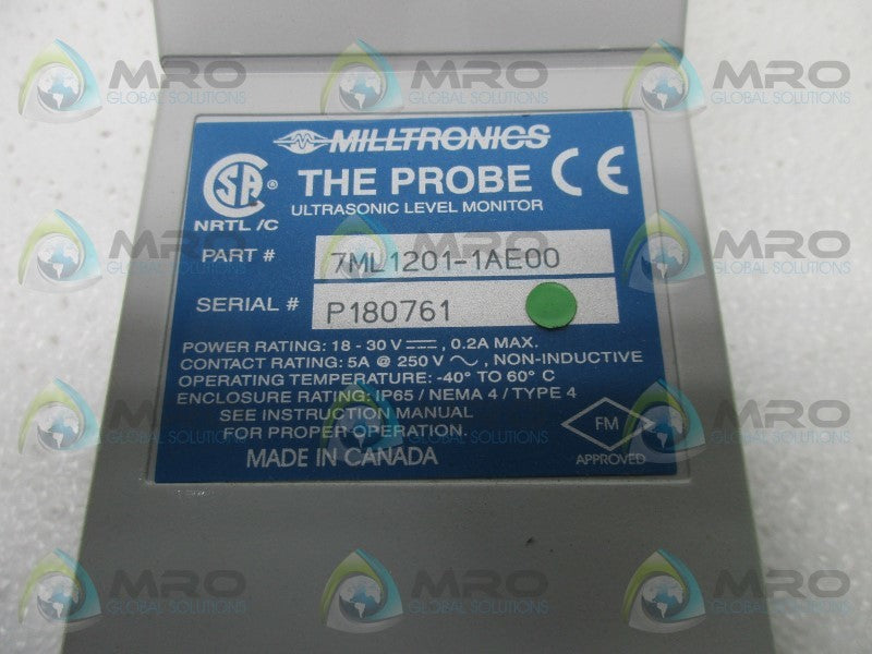 MILLTRONICS 7ML1201-1AE00 LEVEL CONTROL MONITOR  NSMP