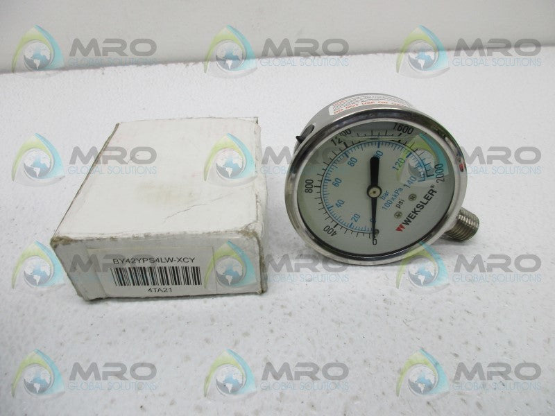 WEKSLER BY42YPS4LW-XCY PRESSURE GAUGE  NSMP