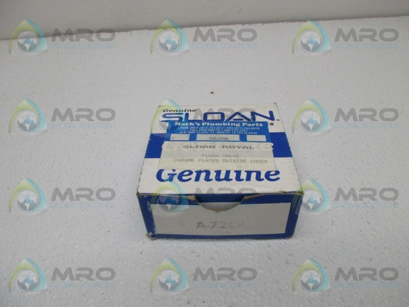SLOAN A72CP FLUSH VALVE CHROM PLATED OUTSIDE COVER  NSMP
