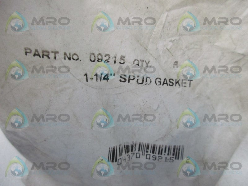 INDUSTRIAL MRO 09215 1-1/4" SPUD GASKET (PKG OF 8) * NEW IN FACTORY BAG *