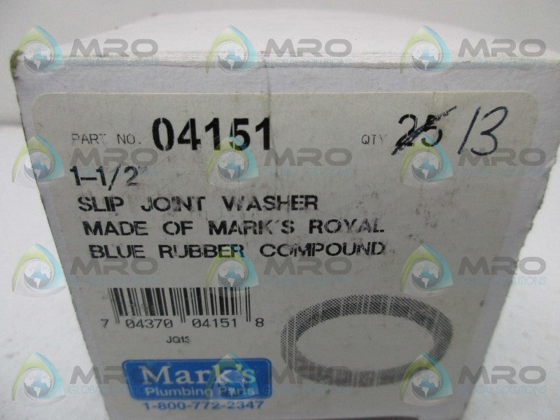 MARK'S 04151 SLIP JOINT WASHER 1-1/2" (BOX OF 13)  NSMP