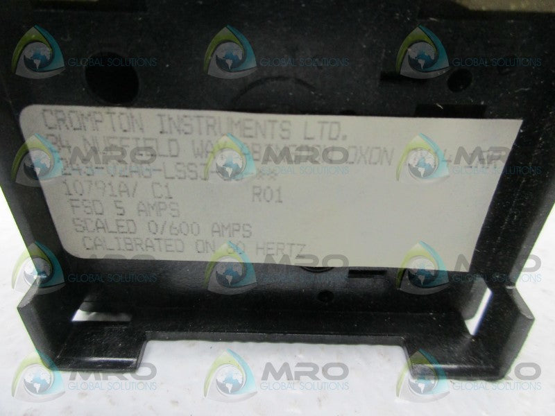 CROMPTON 243-02AG-LSSJ-C6 ANALOG PANEL METER  NSNP