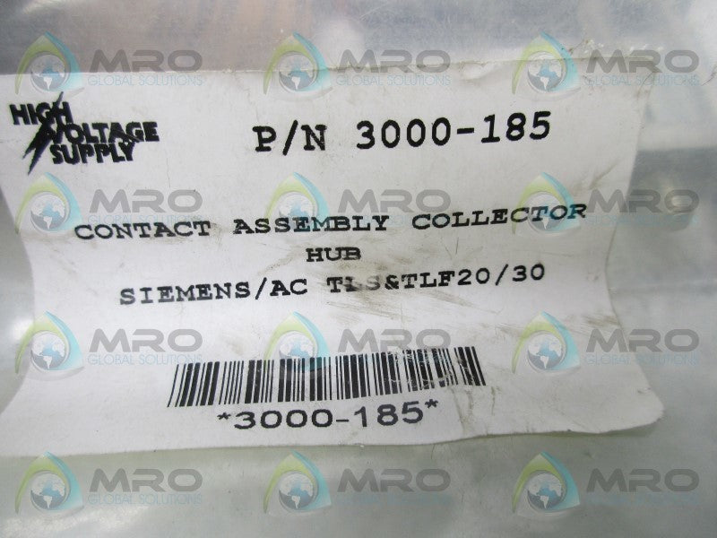 HIGH VOLTAGE SUPPLY 3000-185 CONTACT ASSEMBLY COLLECTOR HUB  NSMP