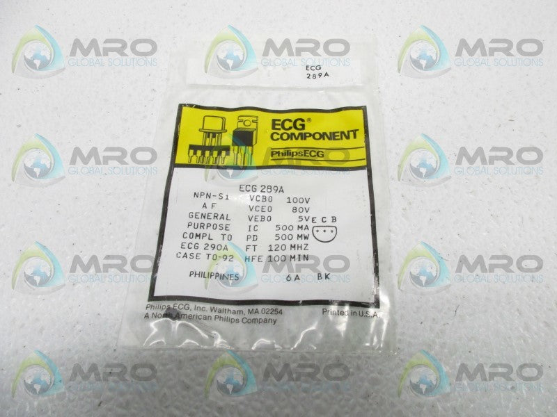 ECG ECG289A TRANSISTOR * NEW IN FACTORY BAG *