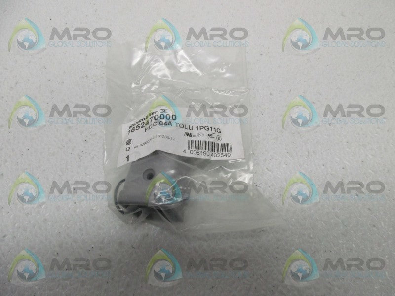 WEIDMULLER HDC-04A-TOLU-1PG11G CONNECTOR TOP ENTRY HOOD  NSMP