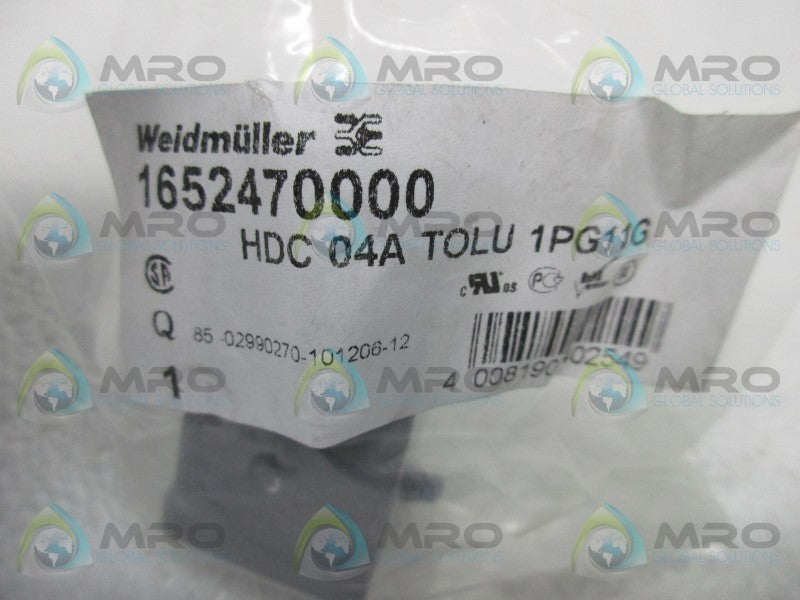 WEIDMULLER HDC-04A-TOLU-1PG11G CONNECTOR TOP ENTRY HOOD  NSMP