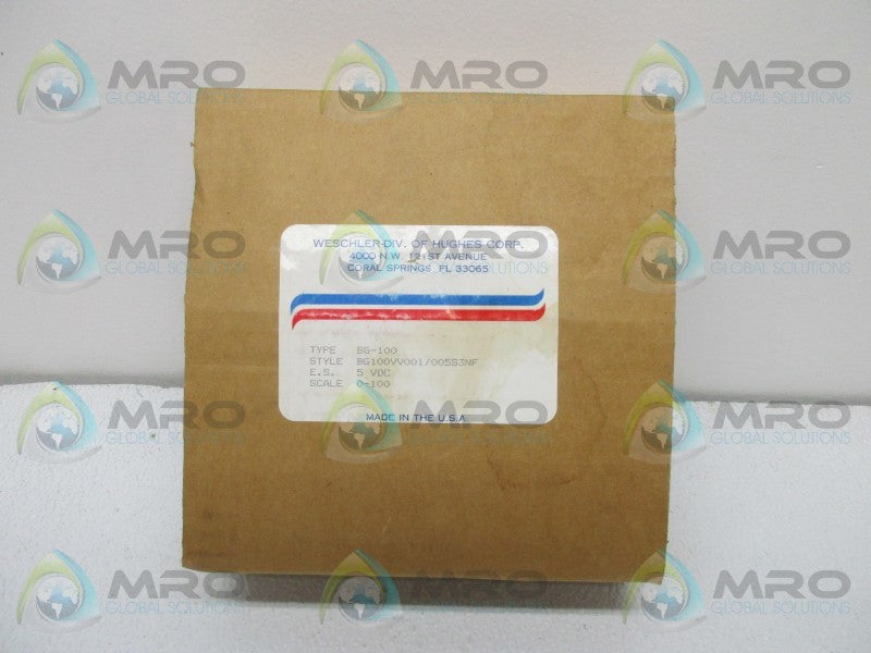 BOWMAR BG100VV001/005S3NF ANALOG PANEL METER  NSMP