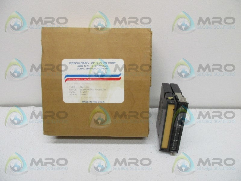BOWMAR BG100VV001/005S3NF ANALOG PANEL METER  NSMP