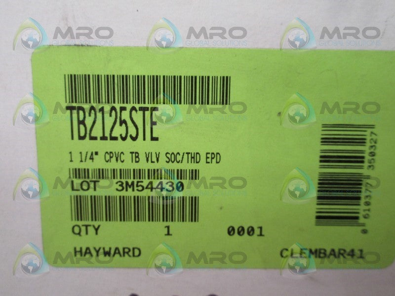 HAYWARD TB2125STE CPVC BALL VALVE 1-1/4"  NSMP
