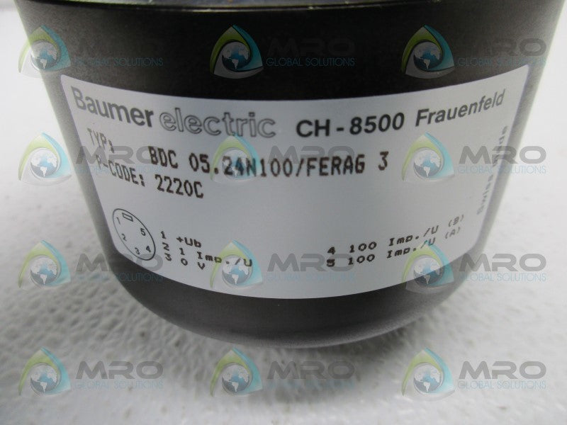 BAUMER BDC05.24N100/FERAG3 ENCODER 100PPR  NSNP