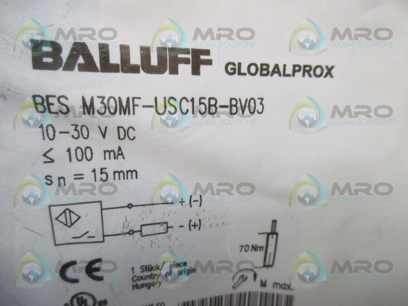 BALLUFF BESM30MF-USC15B-BV03 INDUCTIVE SENSOR  NSMP